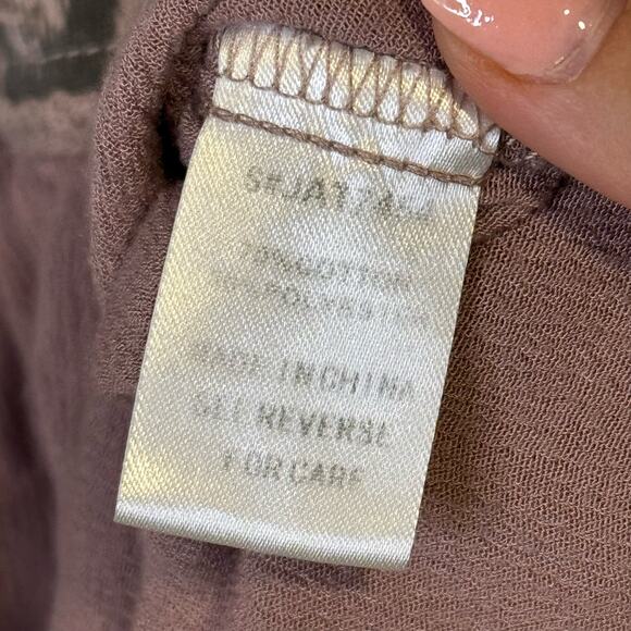 La Miel Dusty Pink Leopard Print Short Sleeve Top- Size M - Picture 5 of 8